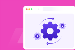 A business team automating tasks step by step with digital tools.