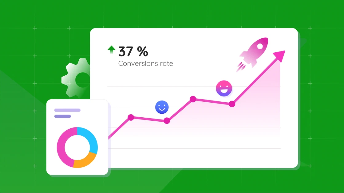 Illustration of boosting conversion rates with CRM.