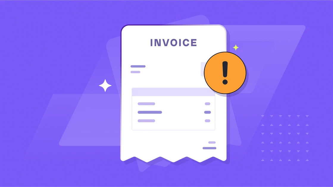 Illustration of common invoicing mistakes made by freelancers and SMEs.